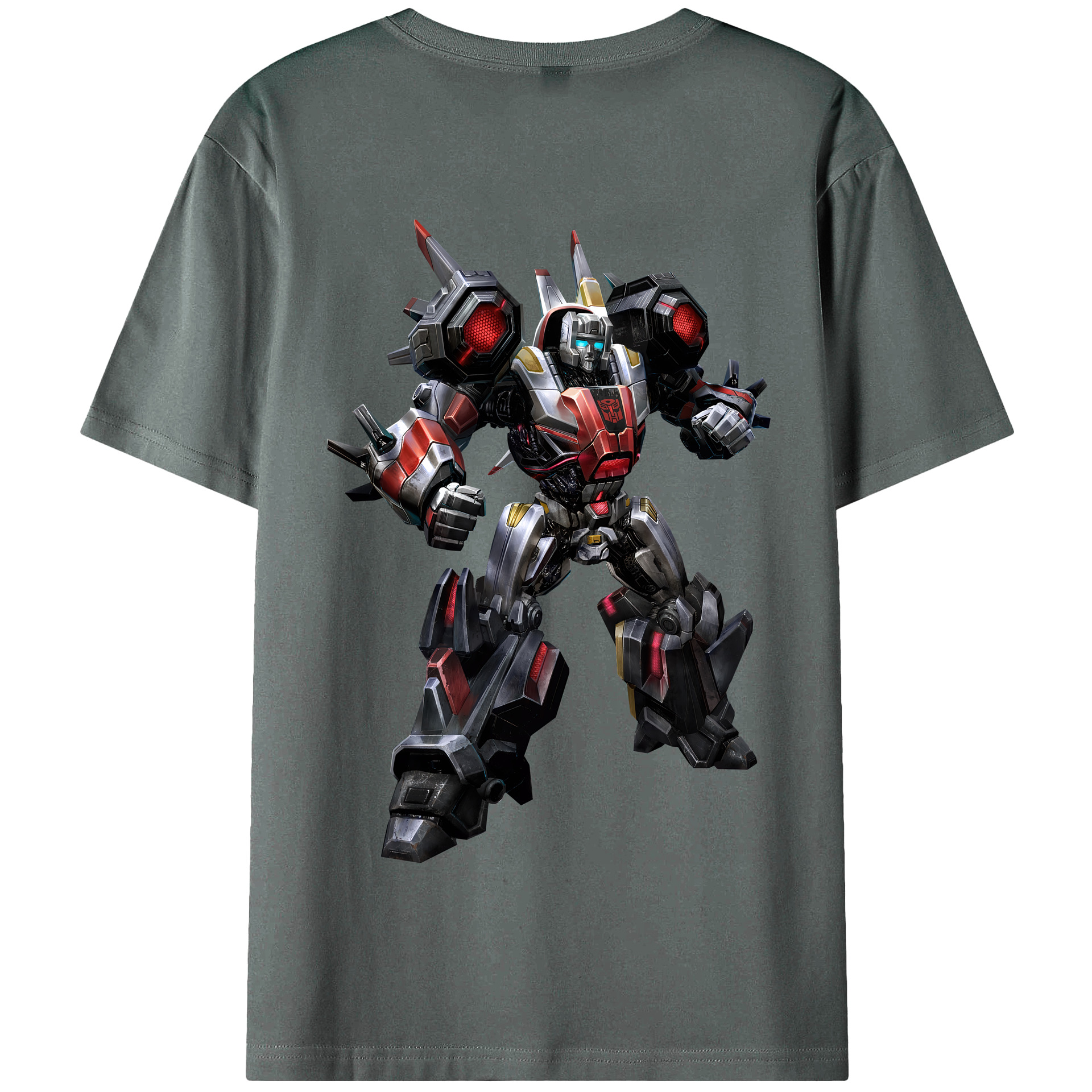 （画像用） Transformers トランスフォーマー 綿100％半袖Tシャツ（背面プリント）